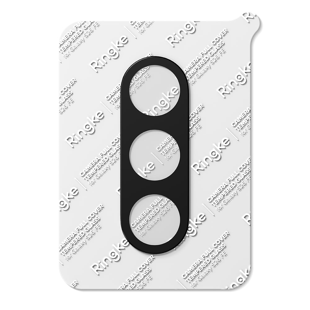 Ringke Rear Camera Protective Film for Samsung Galaxy S26 FE S741, Tempered Glass, Set of 2 Pieces, Black