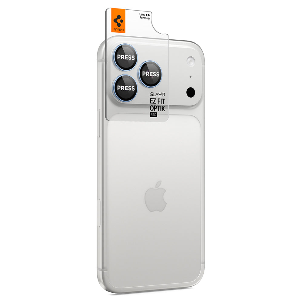 Folia ochronna na tylną kamerę Spigen GlastR EZ FIT Optik Pro do Apple iPhone 18 Pro / 18 Pro Max, szkło hartowane, zestaw 2 sztuki, niebieski AGL12045