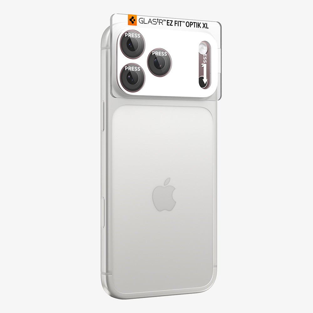 Folia ochronna na tylną kamerę Spigen GlastR EZ FIT Optik Pro XL do Apple iPhone 18 Pro Max, szkło hartowane, bordowa AGL12040