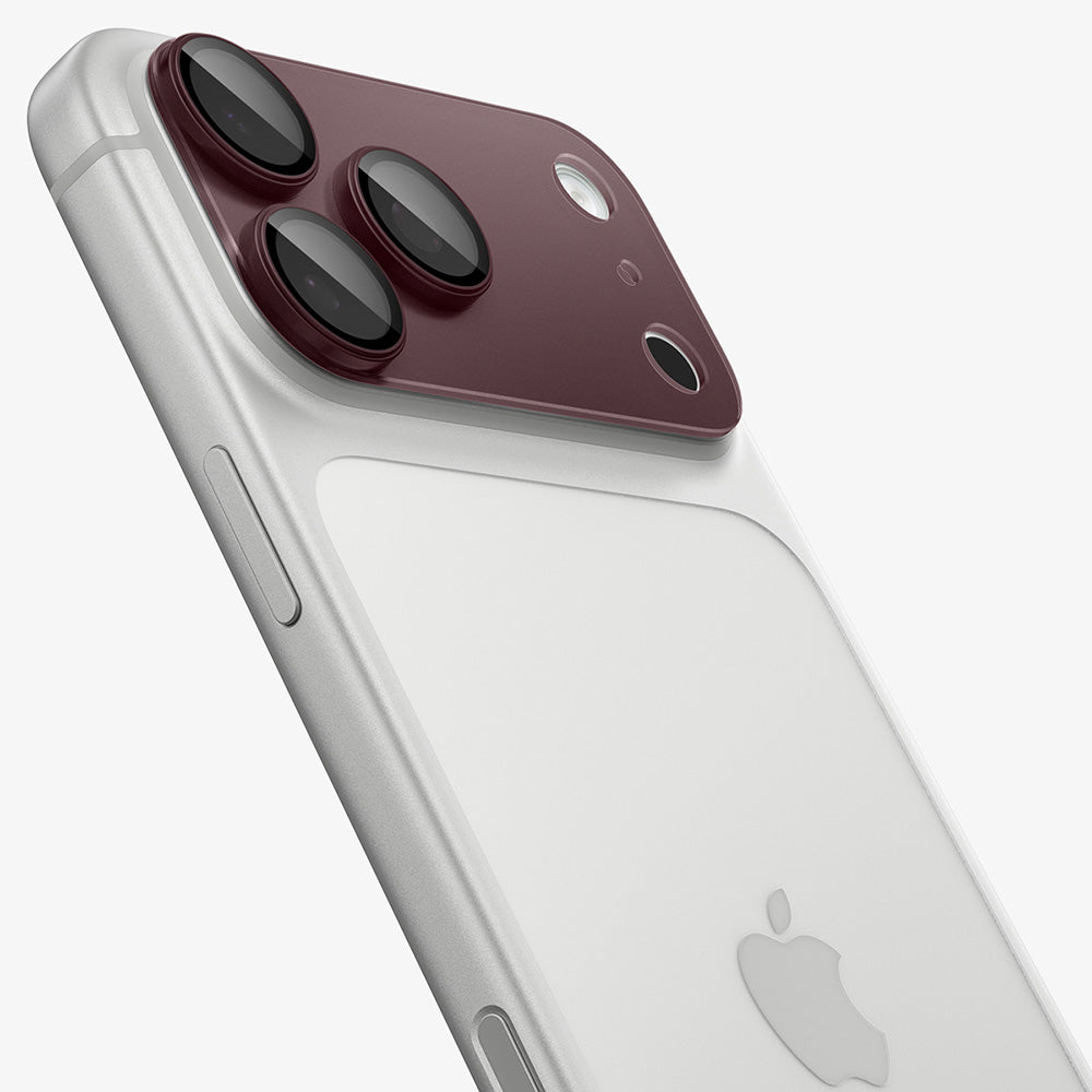 Folia ochronna na tylną kamerę Spigen GlastR EZ FIT Optik Pro XL do Apple iPhone 18 Pro, szkło hartowane, bordowa AGL12036