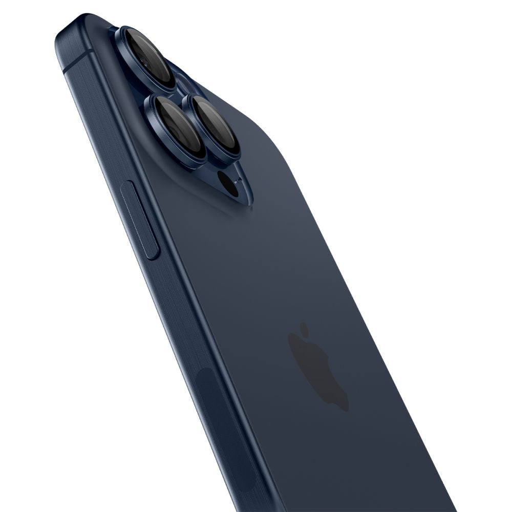 Folia ochronna na tylną kamerę Spigen GlastR EZ FIT Optik Pro dla Apple iPhone 16 Pro Max / 16 Pro, Hartowane szkło, Zestaw 2 sztuki, Niebieska