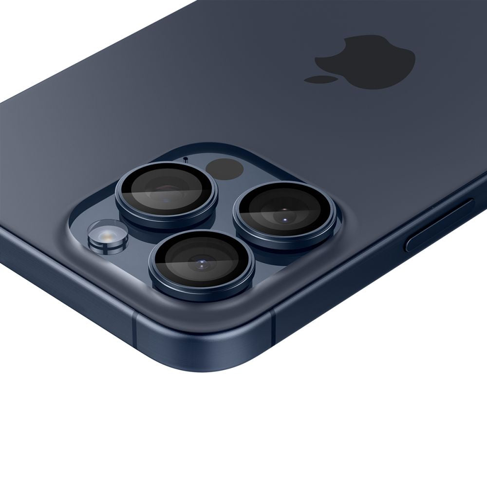Folia ochronna na tylną kamerę Spigen GlastR EZ FIT Optik Pro dla Apple iPhone 16 Pro Max / 16 Pro, Hartowane szkło, Zestaw 2 sztuki, Niebieska