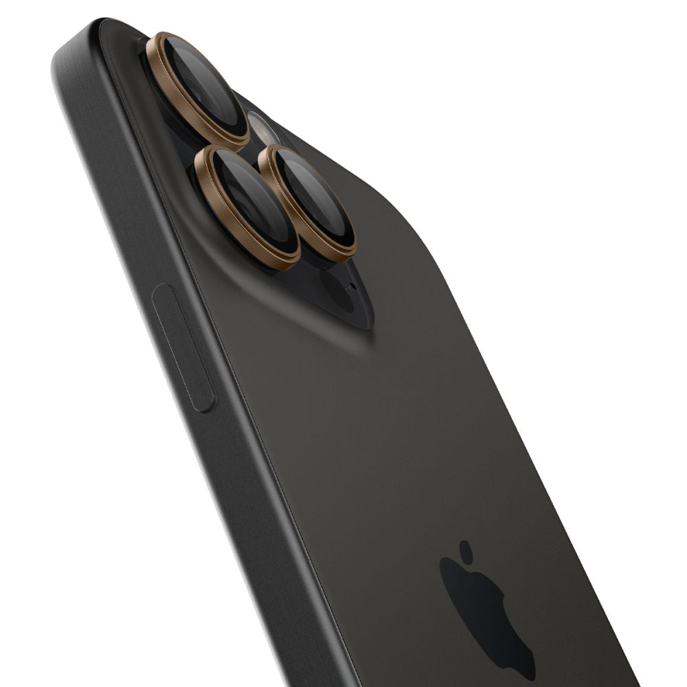 Folia ochronna na tylną kamerę Spigen GlastR EZ FIT Optik Pro dla Apple iPhone 16 Pro, Szkło Hartowane, Zestaw 2 sztuki, Brąz AGL08862