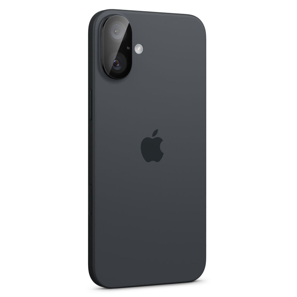 Folia ochronna na tylną kamerę Spigen GlastR Optik dla Apple iPhone 16 Plus / 16, Hartowane szkło, Zestaw 2 sztuki, Czarna AGL07922