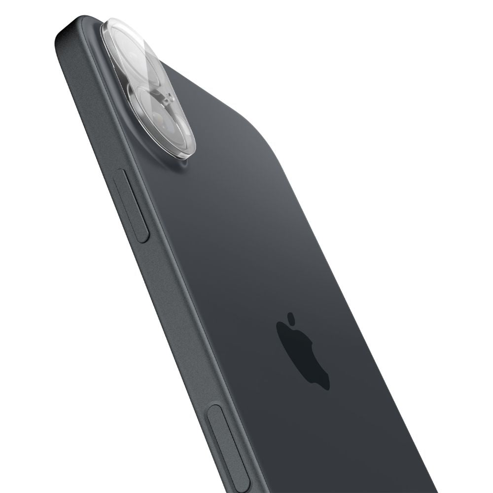 Folia ochronna na tylną kamerę Spigen GlastR Optik do Apple iPhone 16 Plus / 16, szkło hartowane, zestaw 2 sztuki, przezroczysta AGL07923