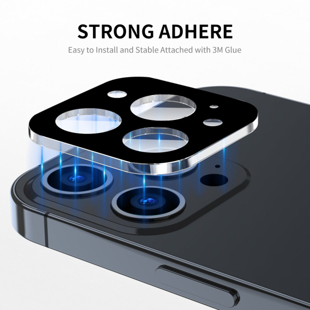 Folia ochronna na tylną kamerę Techsuit do Apple iPhone 15 Pro Max / 15 Pro, szkło hartowane, czarna