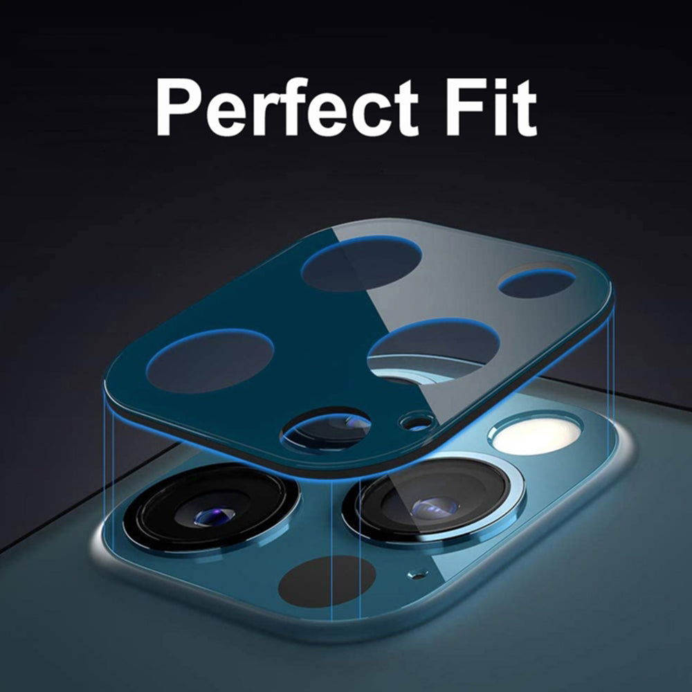 Techsuit Rear Camera Protective Film for Apple iPhone 17 Pro, Tempered Glass, Dark Blue
