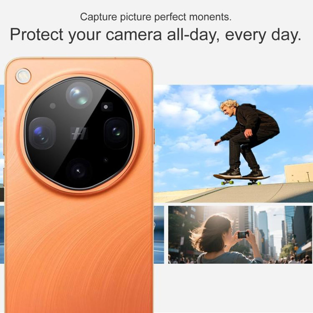 Folia ochronna na tylną kamerę Techsuit do Oppo Find X9 Ultra, szkło hartowane, czarna