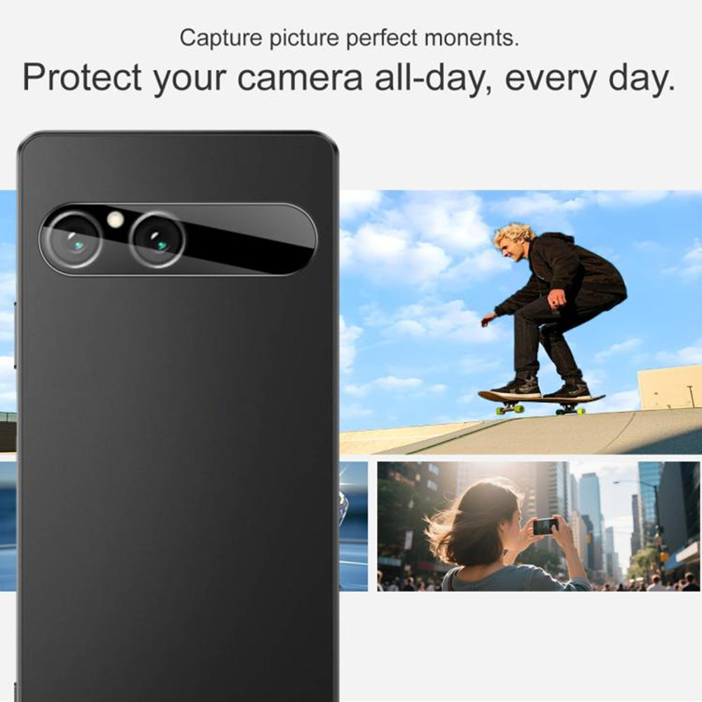 Folia ochronna na tylną kamerę Techsuit do Sony Xperia 10 VII, szkło hartowane, czarne