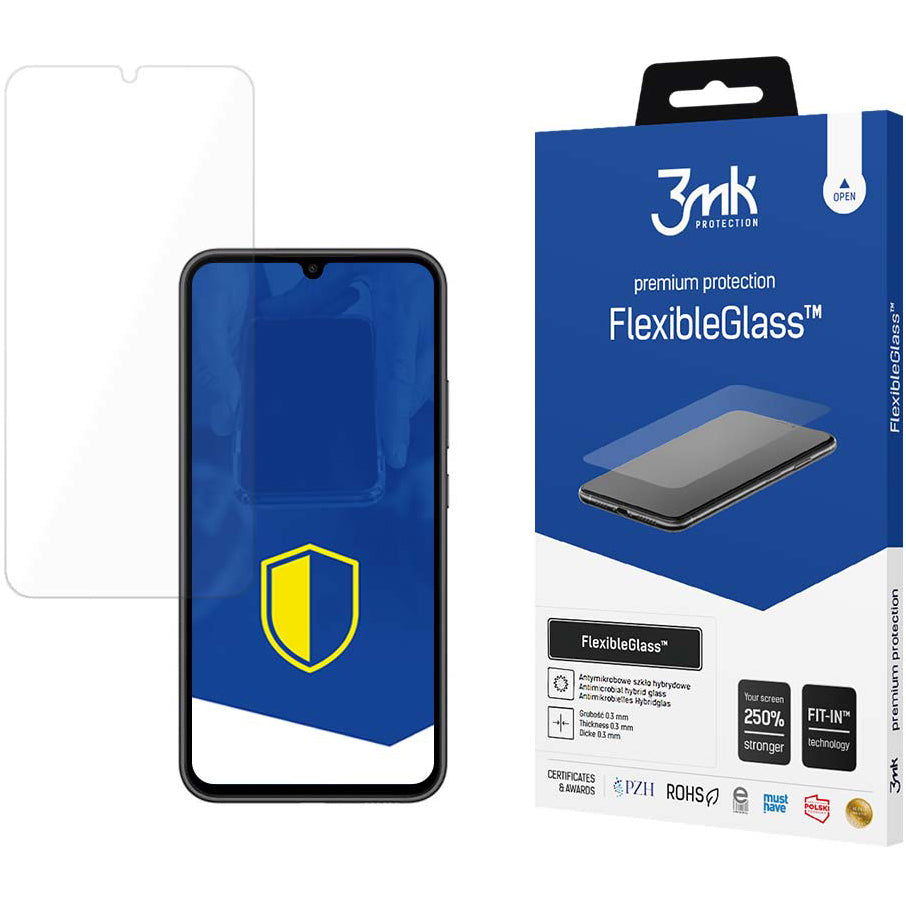 Folia ochronna na ekran 3MK FlexibleGlass do Samsung Galaxy A34 A346, elastyczne szkło, pełna warstwa kleju