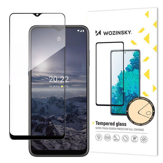 Ochraniacz ekranu WZK do Nokia G21 / G11, szkło ochronne, pełne klejenie, czarny