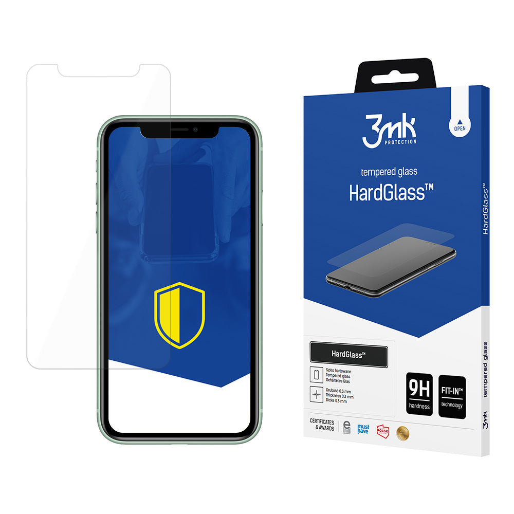 Folia ochronna na ekran 3MK HardGlass dla Apple iPhone 11 / XR, Szkło Hartowane, Full Glue