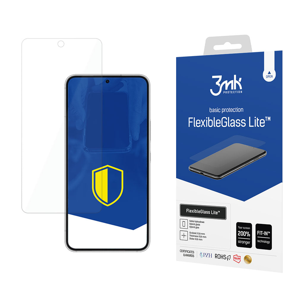 Folia ochronna do ekranu 3MK FlexibleGlass Lite dla Samsung Galaxy S22 5G S901, Szkło Elastyczne, Pełne Klejenie