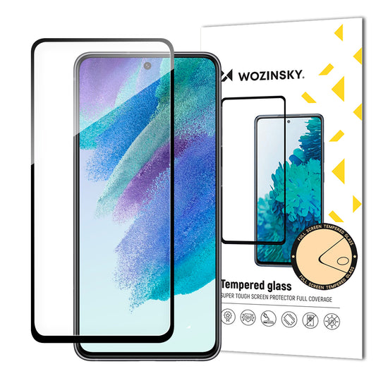 Ochraniacz ekranu WZK do Samsung Galaxy S23 FE S711, szkło ochronne, pełne klejenie, czarny