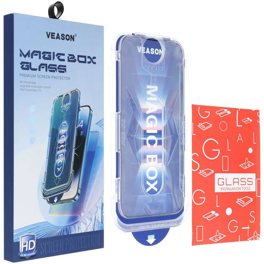 Veason Screen Protector do Apple iPhone 14 Plus / 13 Pro Max, szkło ochronne, pełne klejenie, 6D, czarny