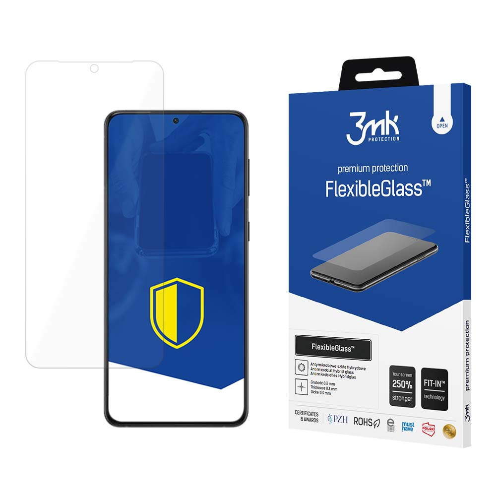 Folia ochronna na ekran 3MK FlexibleGlass do Samsung Galaxy S24 S921, elastyczne szkło, pełna warstwa kleju
