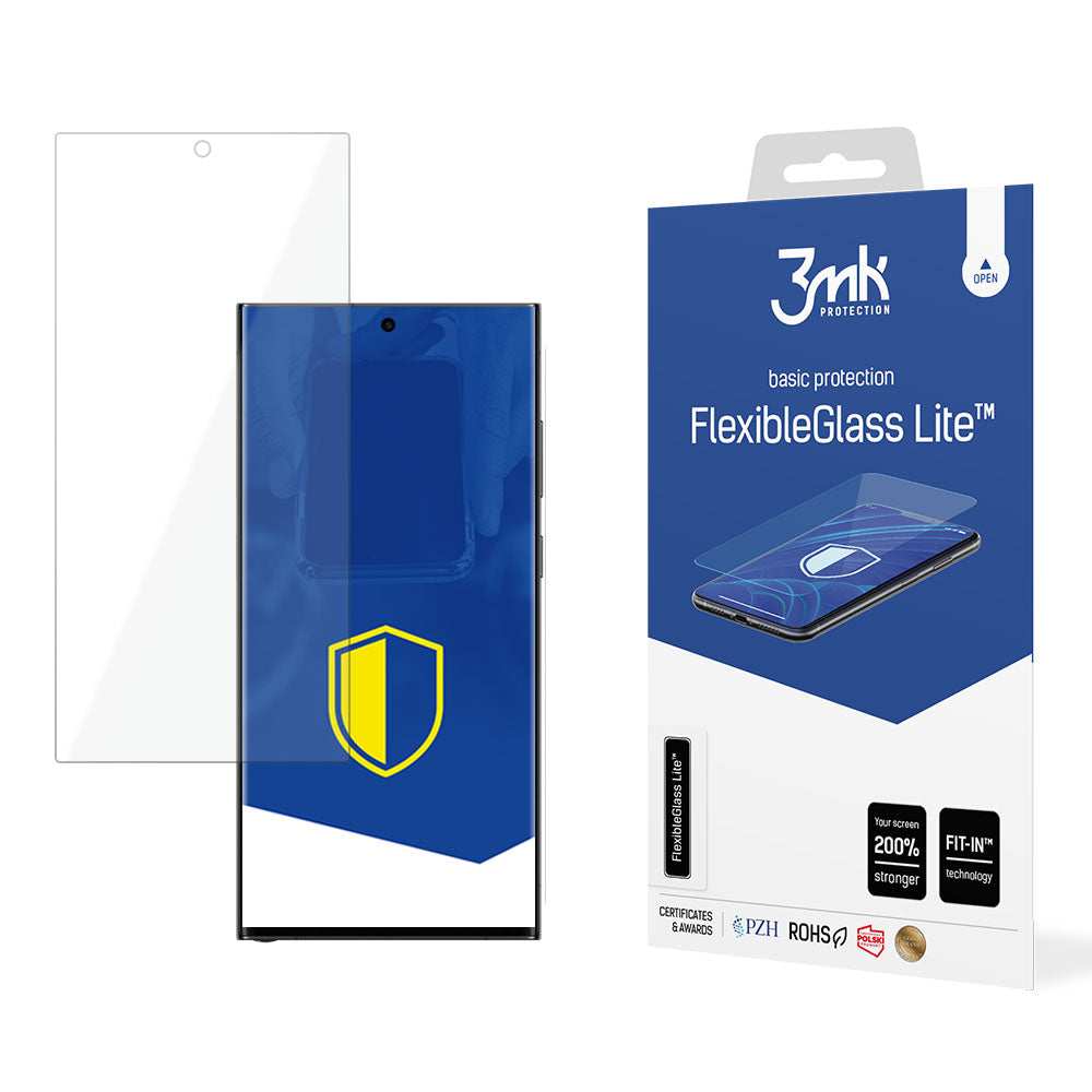 Folia ochronna na ekran 3MK FlexibleGlass Lite do Samsung Galaxy S24 Ultra S928, elastyczne szkło, pełna klejność