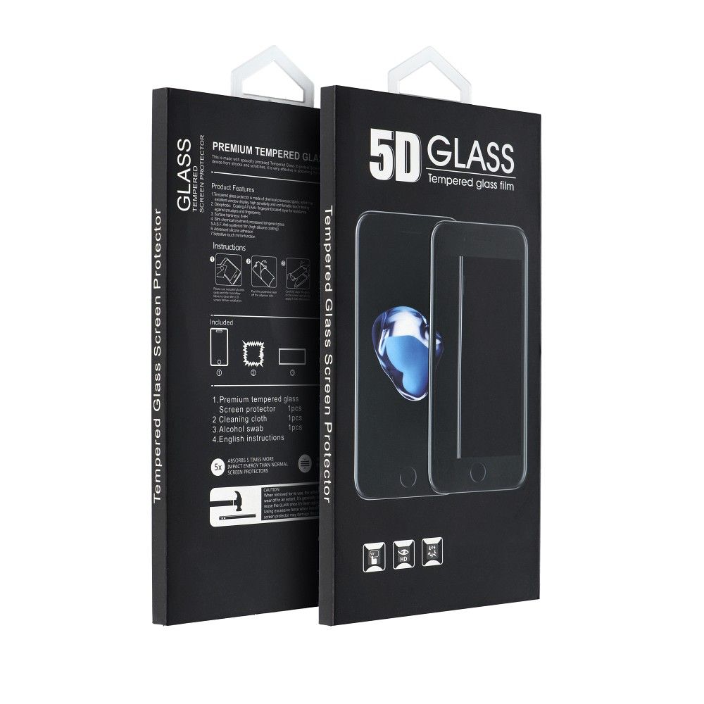 Folia ochronna na ekran OEM do Samsung Galaxy S24 S921, szkło hartowane, pełna klej, 5D, czarna