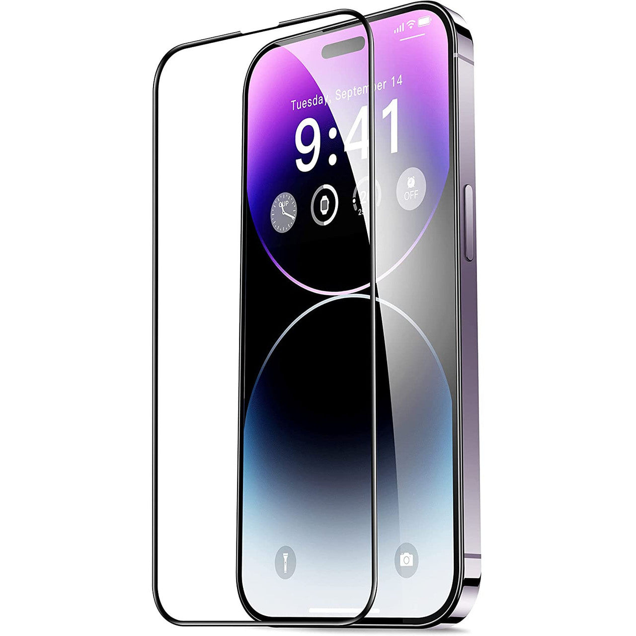 Folia ochronna na ekran OEM dla Apple iPhone 15 Pro, Hartowane szkło, Pełne klejenie, 21D, Czarna