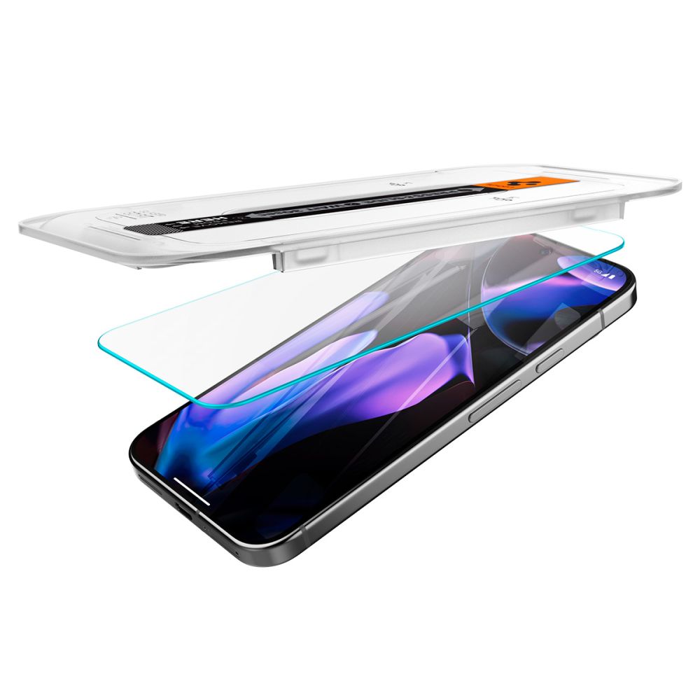 Spigen EZ FIT Screen Protector dla Google Pixel 9 / 9 Pro, szkło ochronne, pełny klej, zestaw 2 sztuk, 2.5D AGL08442 AGL08442