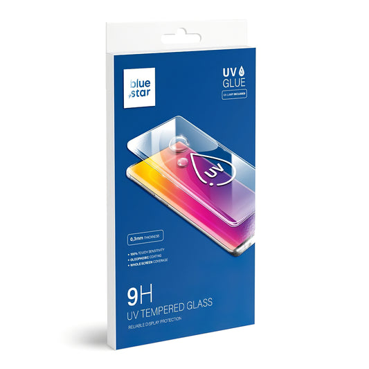 Blue Star Screen Protector for Samsung Galaxy Galaxy S23 Ultra S918, Glass Shield, UV Glue