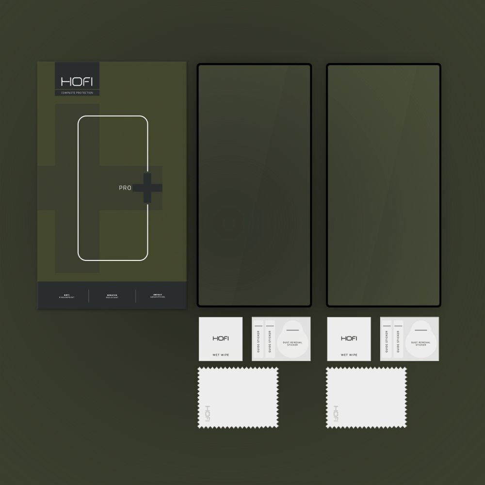 Folia ochronna na ekran HOFI Glass PRO+ do Samsung Galaxy S25 Ultra S938, szkło hartowane, pełna warstwa kleju, zestaw 2 sztuki, czarna