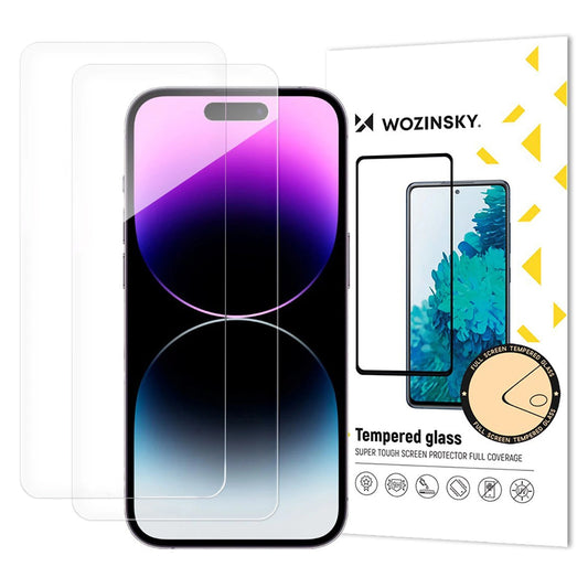 Folia ochronna na ekran WZK dla Apple iPhone 17 Air, Szkło Hartowane, Pełne Klejenie, Zestaw 2 sztuki