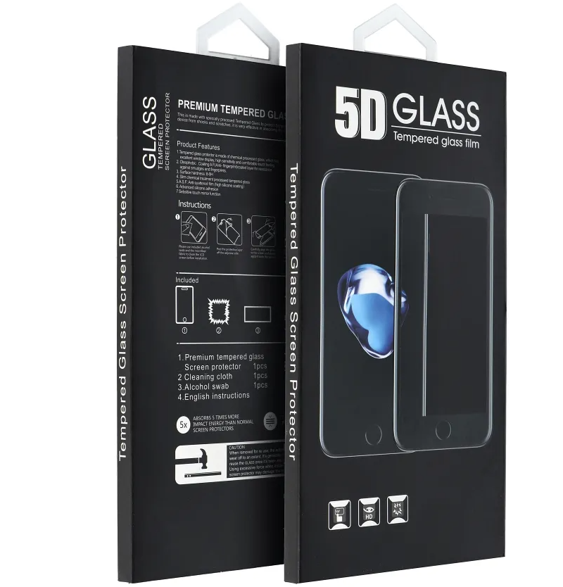 Folia ochronna na ekran OEM do Samsung Galaxy A37 5G, szkło hartowane, pełna warstwa kleju, 5D, czarna