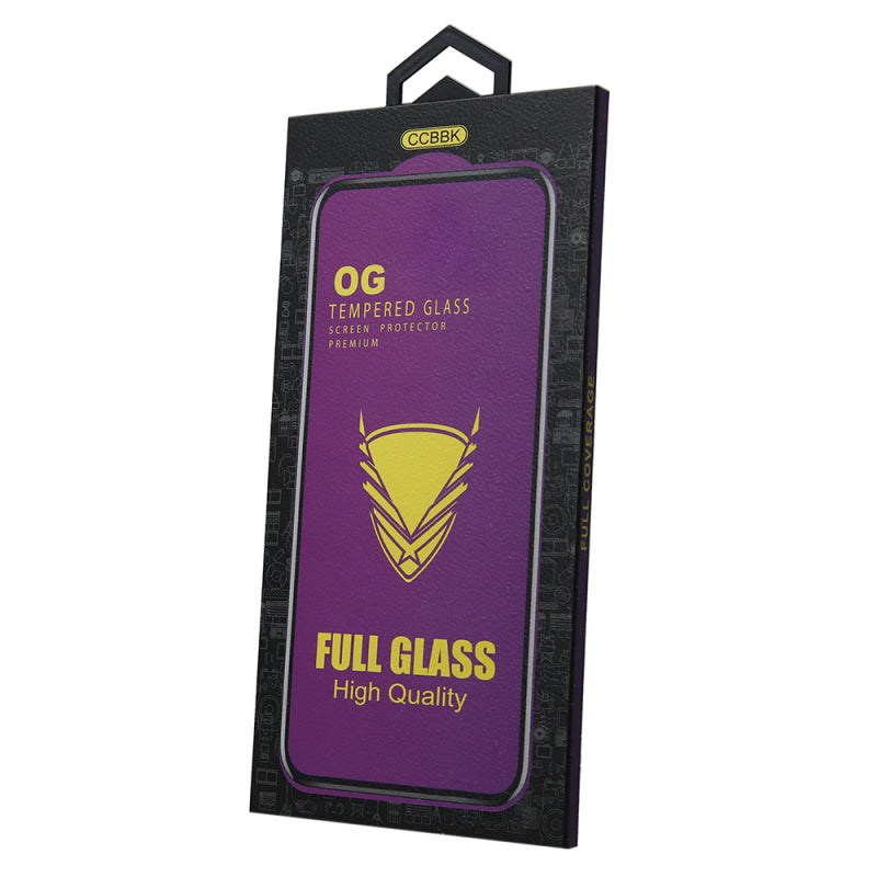 Folia ochronna na ekran OEM OG Premium do Samsung Galaxy S23 S911 / S22 5G S901, szkło hartowane, pełna klej, czarna