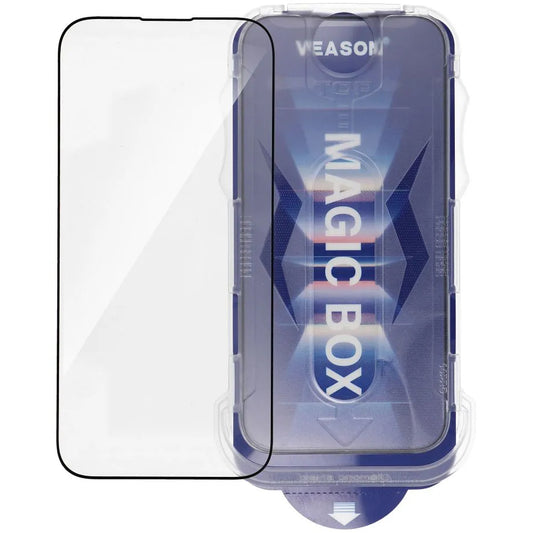 Veason Screen Protector do Apple iPhone 14 Plus / 13 Pro Max, szkło ochronne, pełne klejenie, 6D, czarny