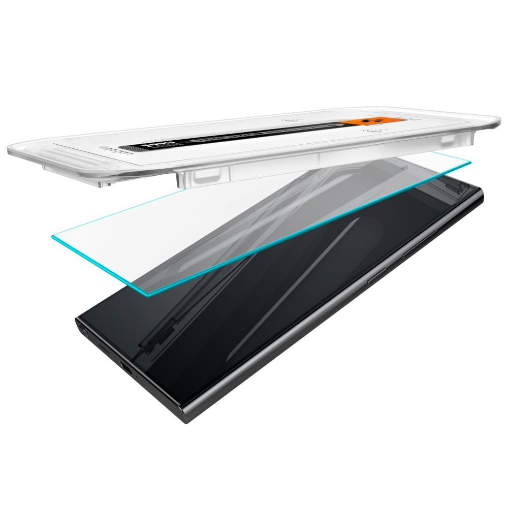 Spigen EZ FIT Screen Protector dla Samsung Galaxy S24 Ultra S928, szkło ochronne, pełny klej, zestaw 2 sztuk