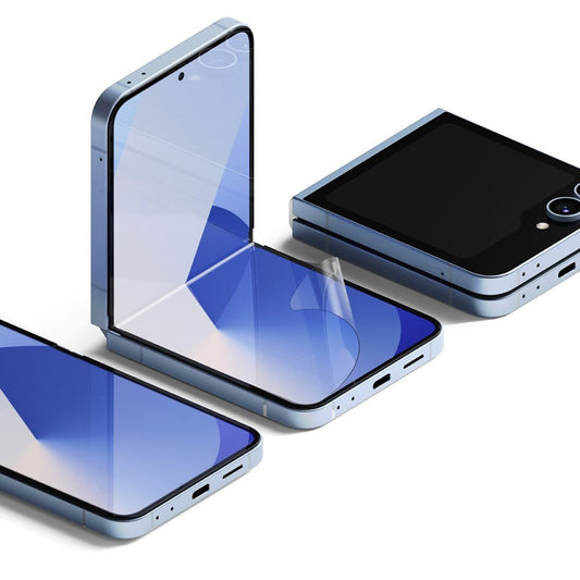 Folia ochronna Ringke Dual Easy do wewnętrznego ekranu Samsung Galaxy Z Flip6 F741, Plastik, Zestaw 2 sztuki