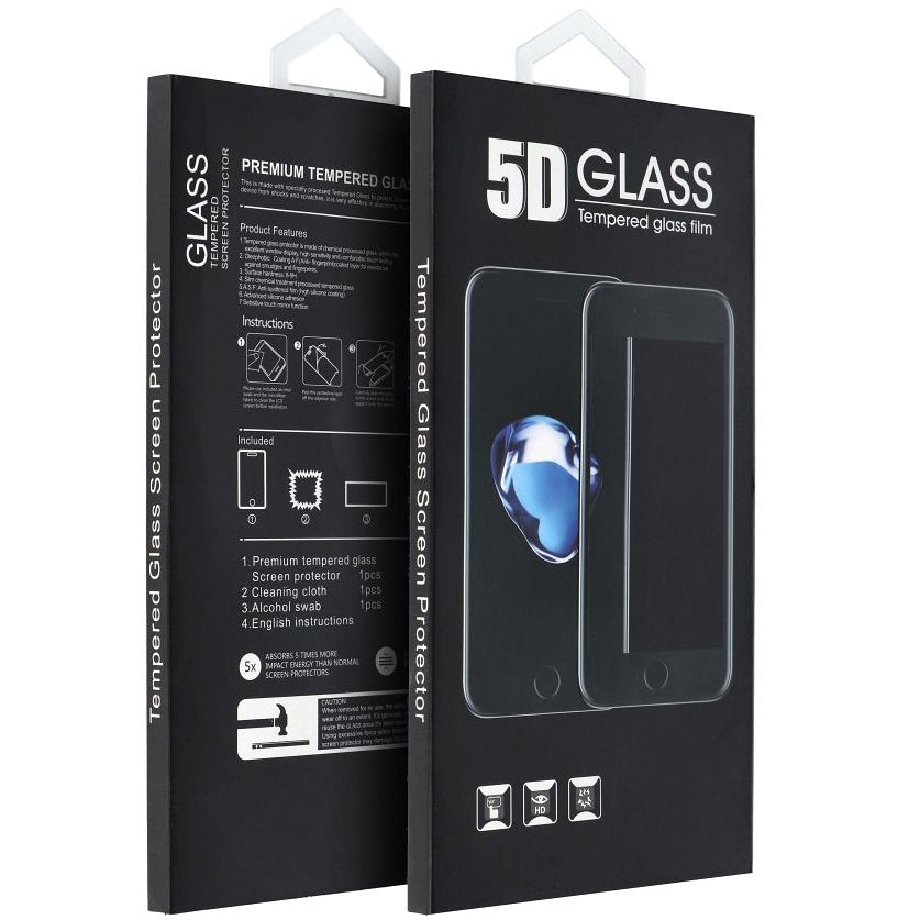 Ochraniacz ekranu OEM dla Apple iPhone 16 Pro Max, szkło ochronne, pełne klejenie, 5D, czarny