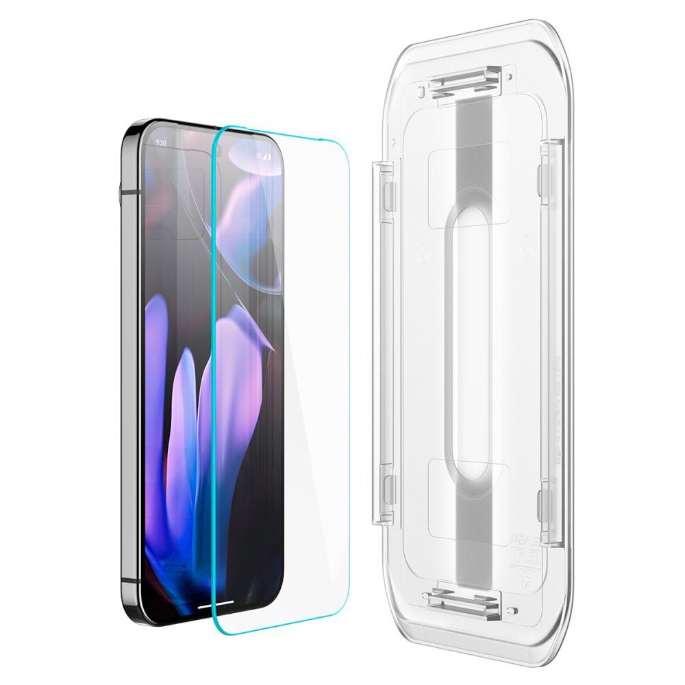 Spigen EZ FIT Screen Protector dla Google Pixel 9 / 9 Pro, szkło ochronne, pełny klej, zestaw 2 sztuk, 2.5D AGL08442 AGL08442
