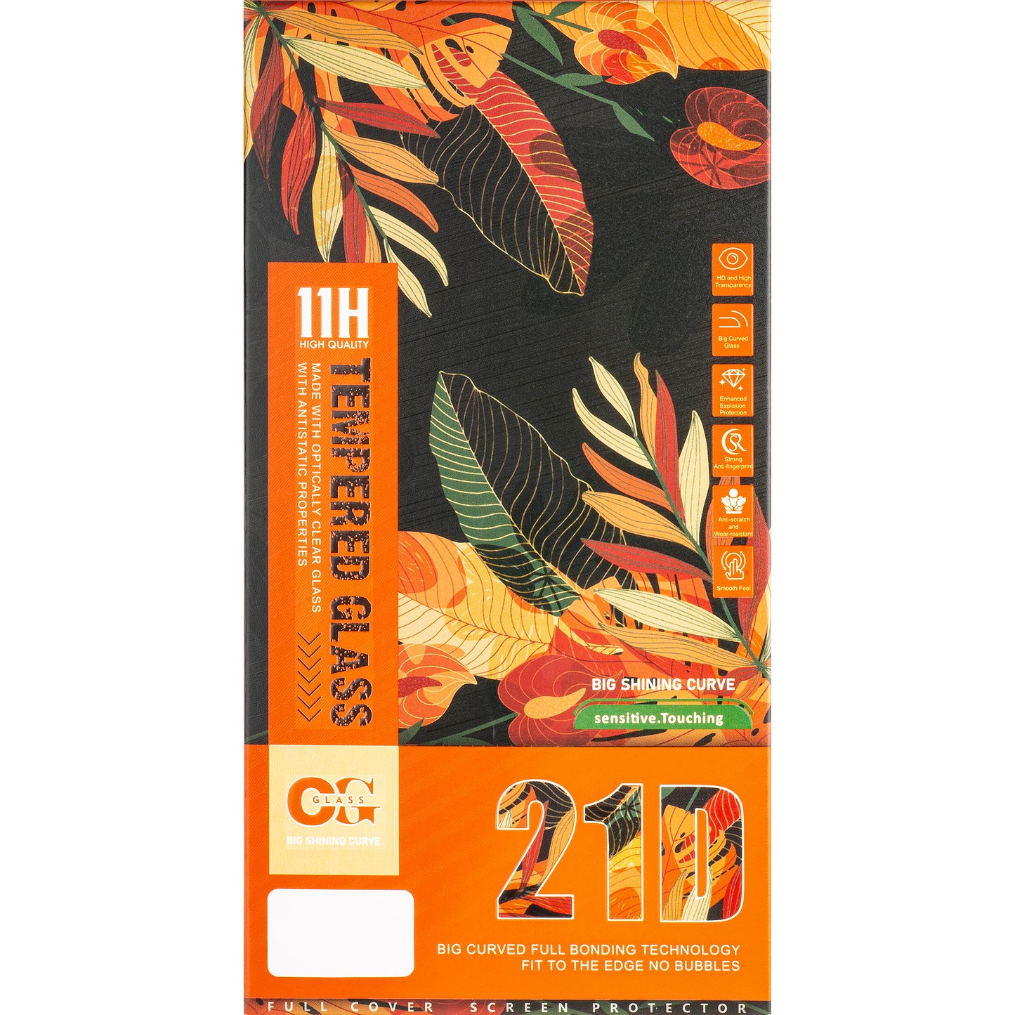 Folia ochronna na ekran OEM dla Apple iPhone 15 Pro, Hartowane szkło, Pełne klejenie, 21D, Czarna