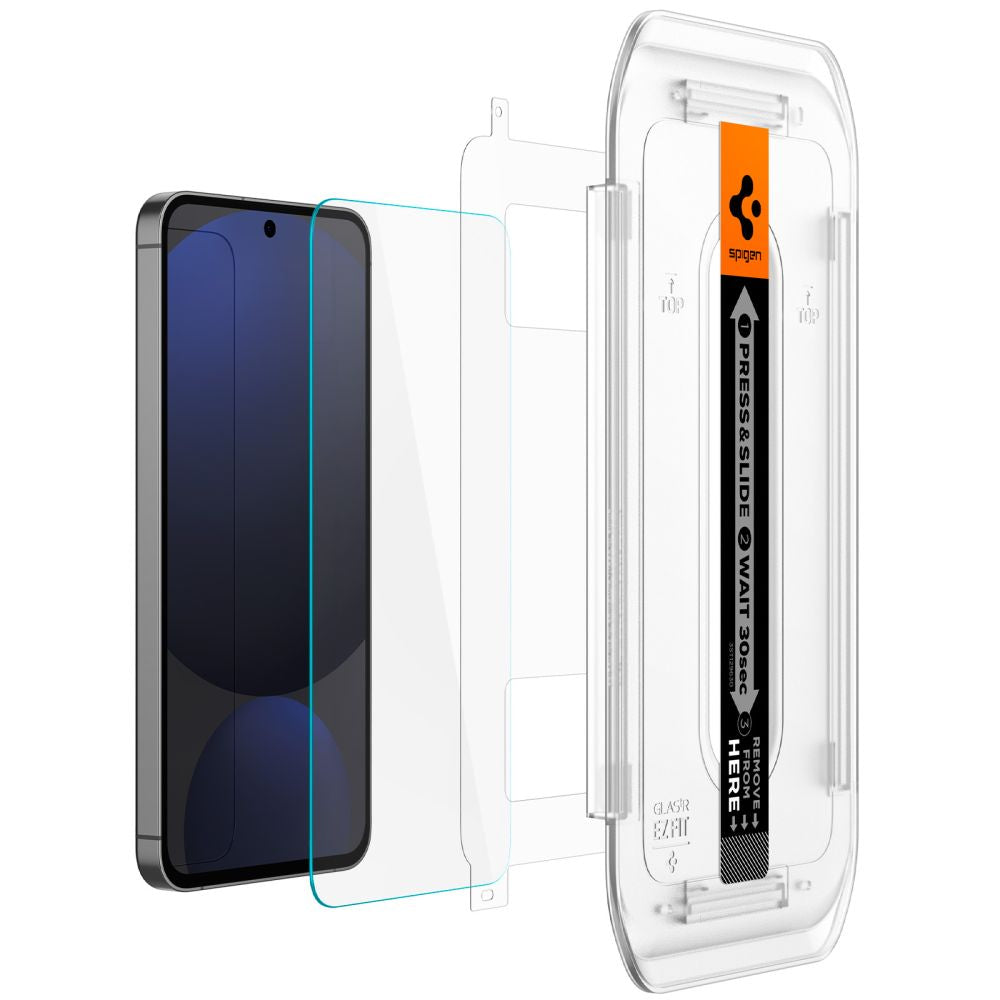 Spigen EZ FIT Screen Protector dla Samsung Galaxy S24 FE S721, szkło ochronne, pełny klej, zestaw 2 sztuk AGL08729