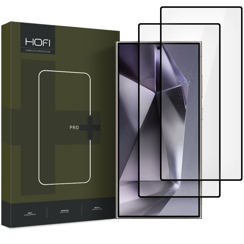 Folia ochronna na ekran HOFI Glass PRO+ do Samsung Galaxy S25 Ultra S938, szkło hartowane, pełna warstwa kleju, zestaw 2 sztuki, czarna