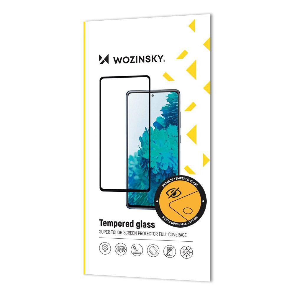 Folia ochronna na ekran Privacy WZK AntiSpy do Apple iPhone 16 Pro Max, szkło hartowane, pełna warstwa kleju