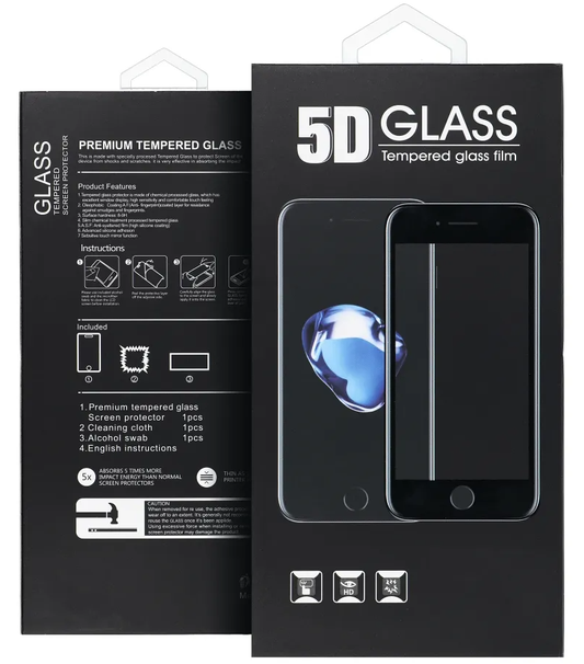 Folia ochronna na ekran OEM do Samsung Galaxy A57 5G, szkło hartowane, pełna klej, 5D, czarna