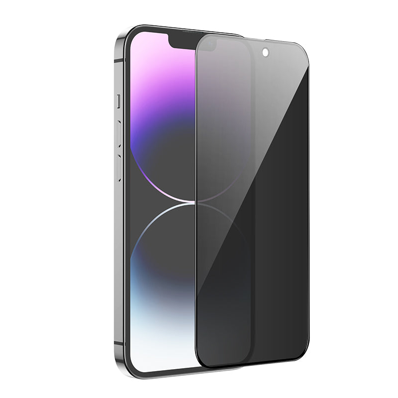 Folia ochronna do ekranu Privacy HOCO G15 dla Apple iPhone 16 Plus / 15 Plus, Szkło Hartowane, Pełne Klejenie, 5D