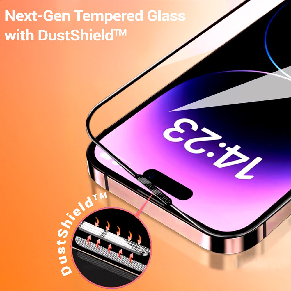 Szkło ochronne na ekran Tel Protect 10X HD Plus Titanium do Apple iPhone 17 / 16 Pro, szkło hartowane, pełny klej, czarne