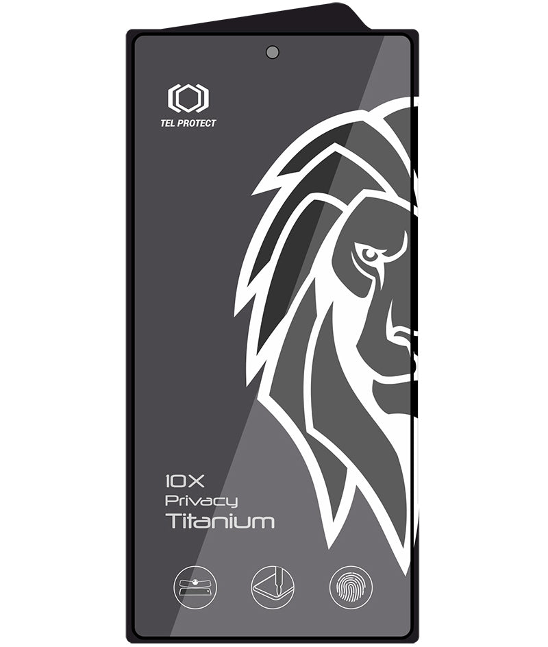 Folia ochronna na ekran Privacy Tel Protect 10X Plus Titanium do Samsung Galaxy S25 Ultra S938, szkło hartowane, pełny klej