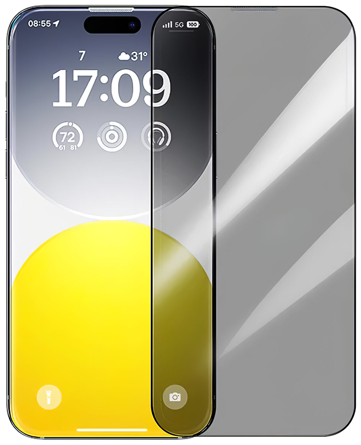 Ochrona ekranu Baseus Diamond dla Apple iPhone 15 Pro, szkło ochronne, pełne klejenie P60057405203-01