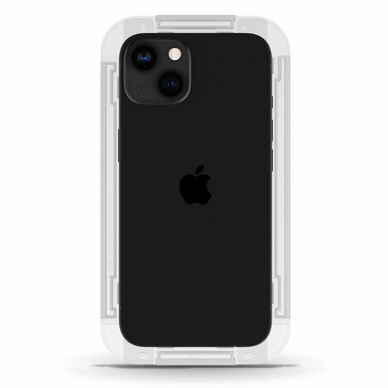 Folia ochronna na ekran Spigen GlastR EZ FIT dla Apple iPhone 17e / 16e / 14 / 13 Pro, Hartowane szkło, Pełne klejenie, Zestaw 2 sztuki AGL03385
