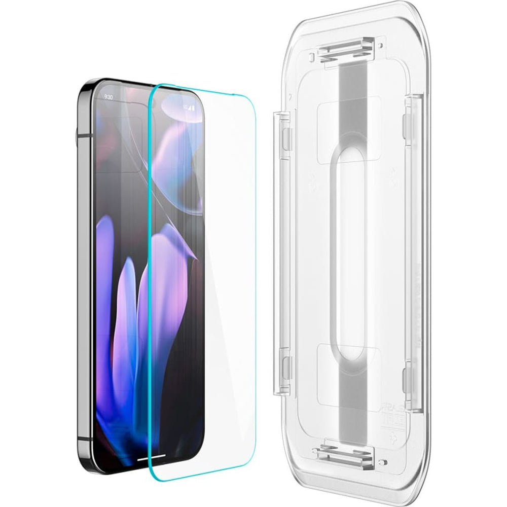 Folia ochronna na ekran Spigen GlastR EZ FIT dla Google Pixel 9 Pro XL, Szkło Hartowane, Pełne Klejenie, Zestaw 2 sztuki AGL08445