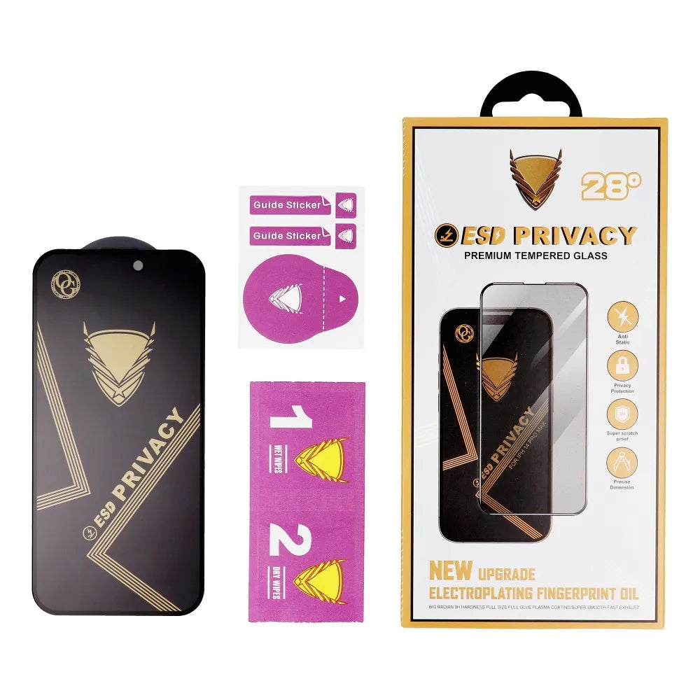 Folia ochronna Ecran Privacy OG Premium do Apple iPhone 17 Pro Max, Szkło Hartowane, Pełne Klejenie