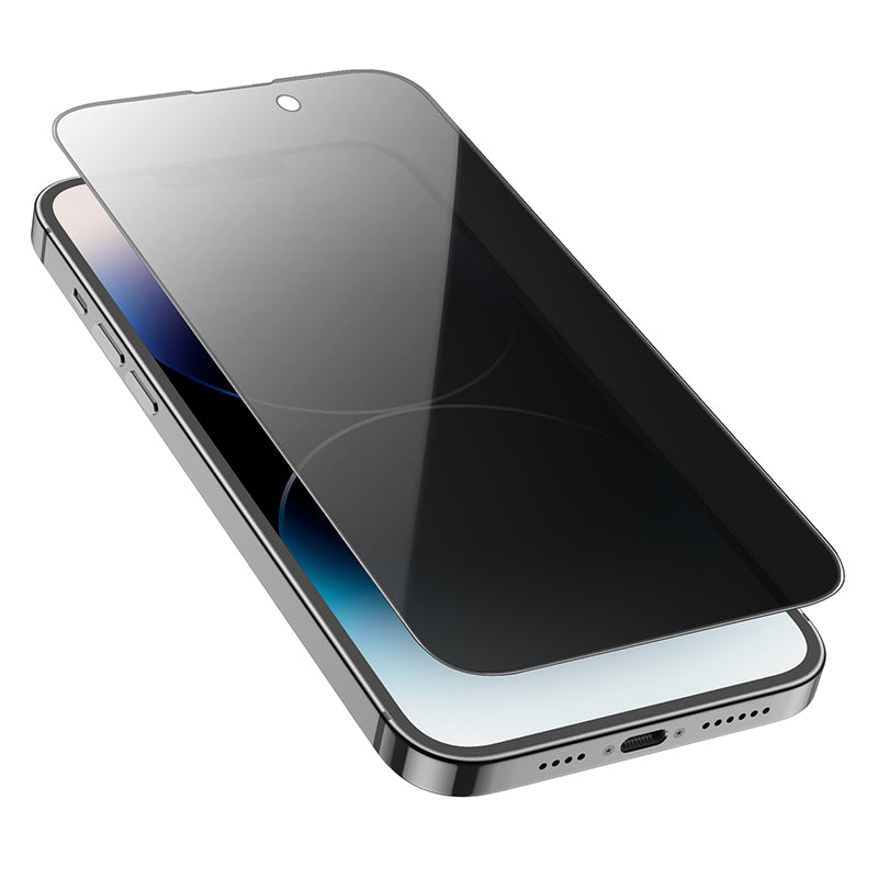 Folia ochronna do ekranu Privacy HOCO G15 dla Apple iPhone 16 Plus / 15 Plus, Szkło Hartowane, Pełne Klejenie, 5D