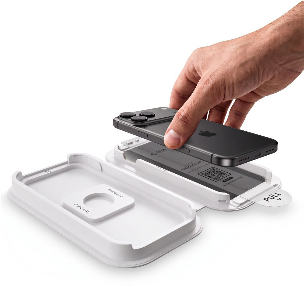 Tech-Protect OneTouch Screen Protector for Apple iPhone 18 Pro / 17 Pro, Tempered Glass, Full Glue, Set of 2 pieces