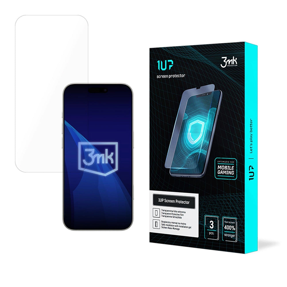 Folia ochronna do ekranu 3MK 1UP dla Apple iPhone 17, Plastik, Zestaw 3 sztuki