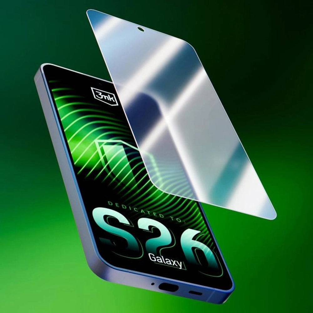 Folia ochronna na ekran 3MK FlexibleGlass dla Samsung Galaxy S26 S942, Szkło Elastyczne, Pełne Klejenie, Przezroczysta
